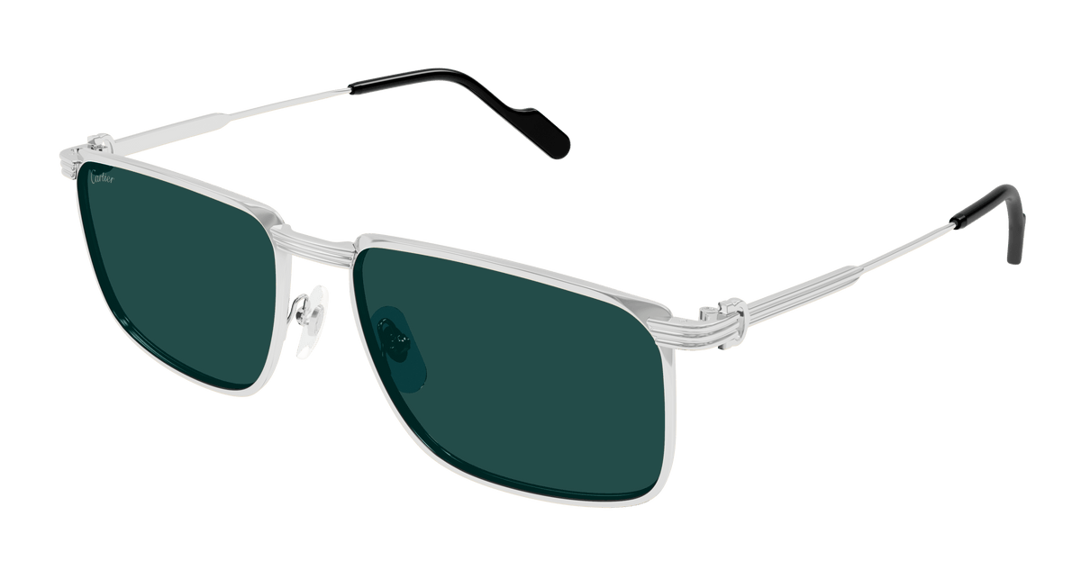 Cartier CT0534S Sunglasses - Silver / Green (002)