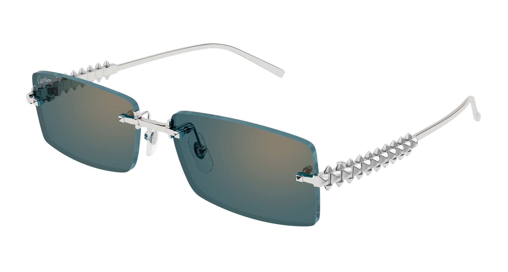 Cartier CT0604S Sunglasses - Silver / Green (005)