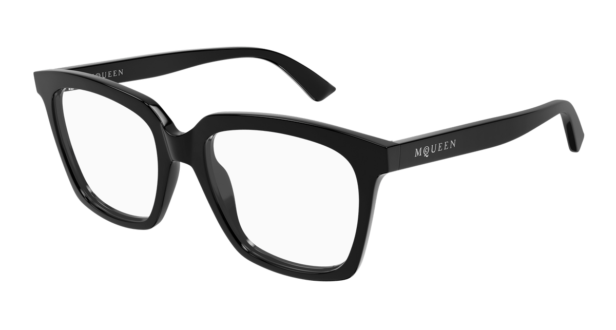 Alexander McQueen AM0513O Eyeglasses - Black / Transparent (001)