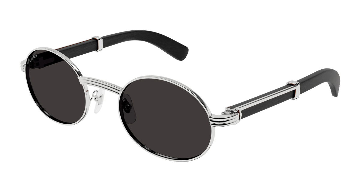 Cartier CT0464S Sunglasses - Silver / Grey (017)