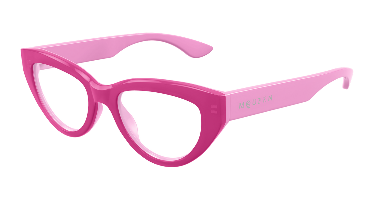 Alexander McQueen AM0529O Eyeglasses - Pink / Transparent (004)
