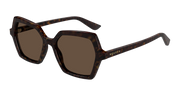 Alexander McQueen AM0537S Sunglasses - Havana / Brown (002)