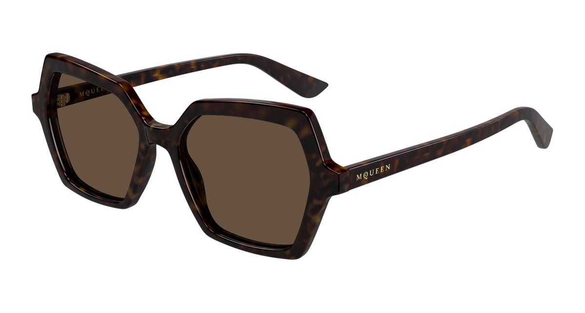 Alexander McQueen AM0537S Sunglasses - Havana / Brown (002)