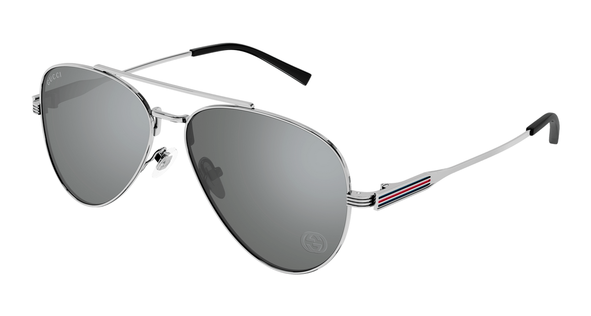 Gucci GG1874S Sunglasses - Gunmetal / Silver (002)