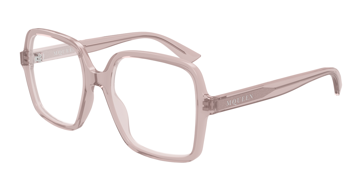 Alexander McQueen AM0538O Eyeglasses - Pink / Transparent (005)