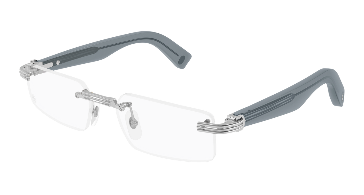 Cartier CT0537O Eyeglasses - Silver / Transparent (003)