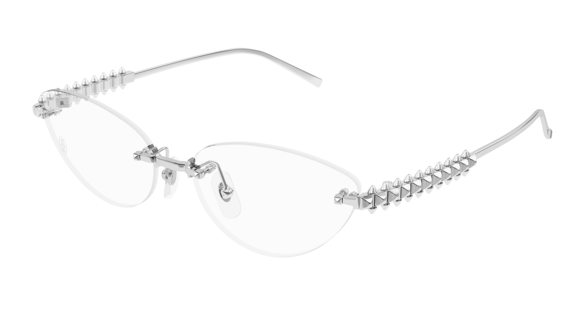 Cartier CT0565O Eyeglasses - Silver / Transparent (002)