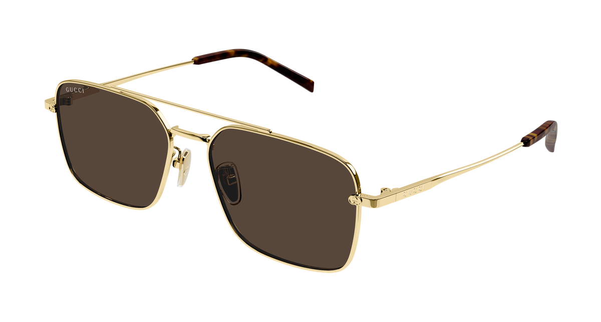 Gucci GG1957SA Sunglasses - Gold / Brown (002)