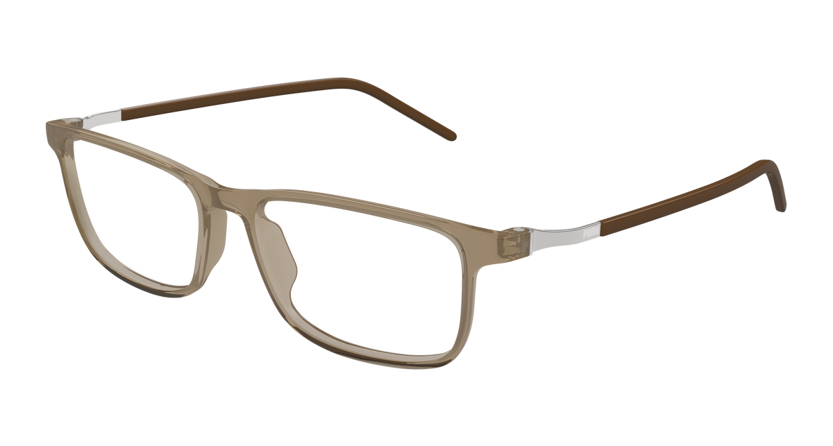 Puma PU0513O Eyeglasses - Brown / Transparent (004)