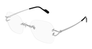 Cartier CT0564O Eyeglasses - Silver / Transparent (002)