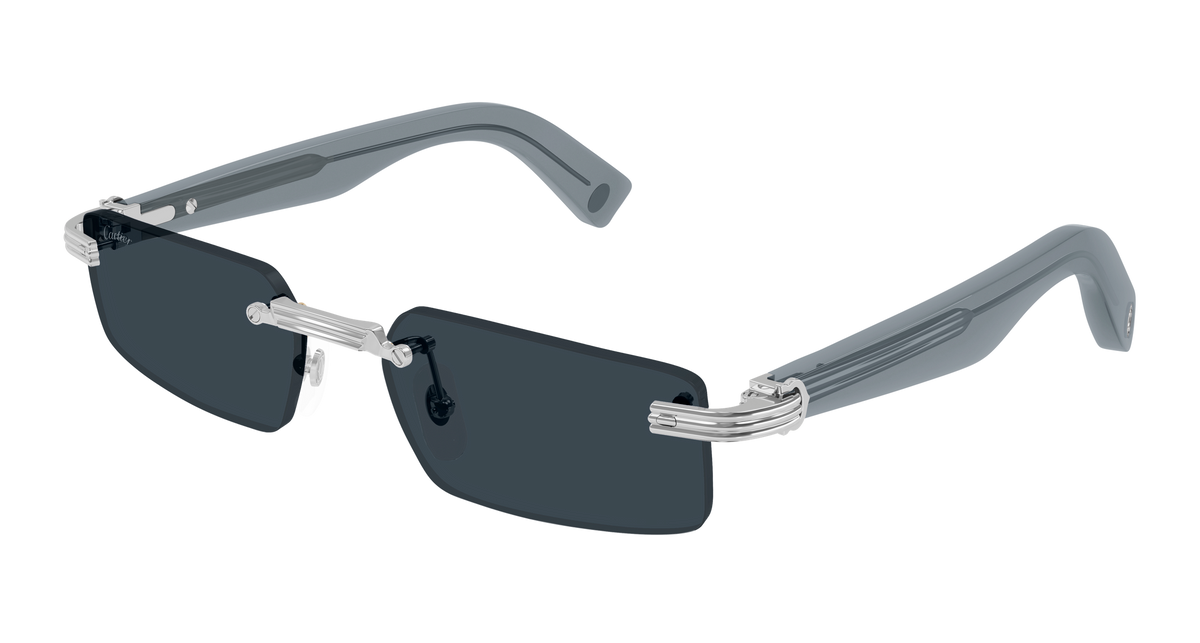 Cartier CT0537S Sunglasses - Silver / Grey (003)