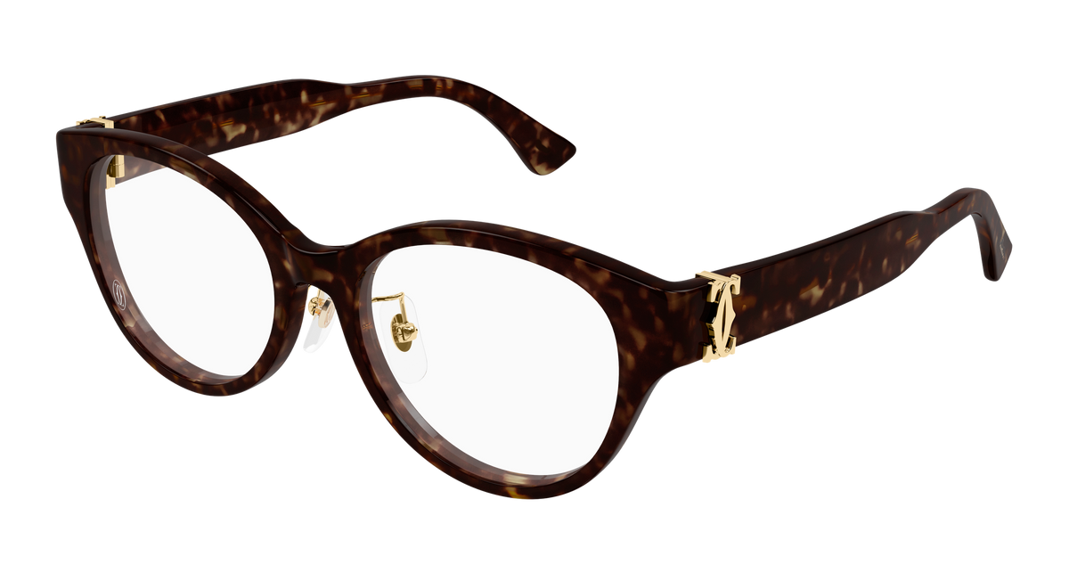 Cartier CT0606OJ Eyeglasses - Havana / Transparent (002)