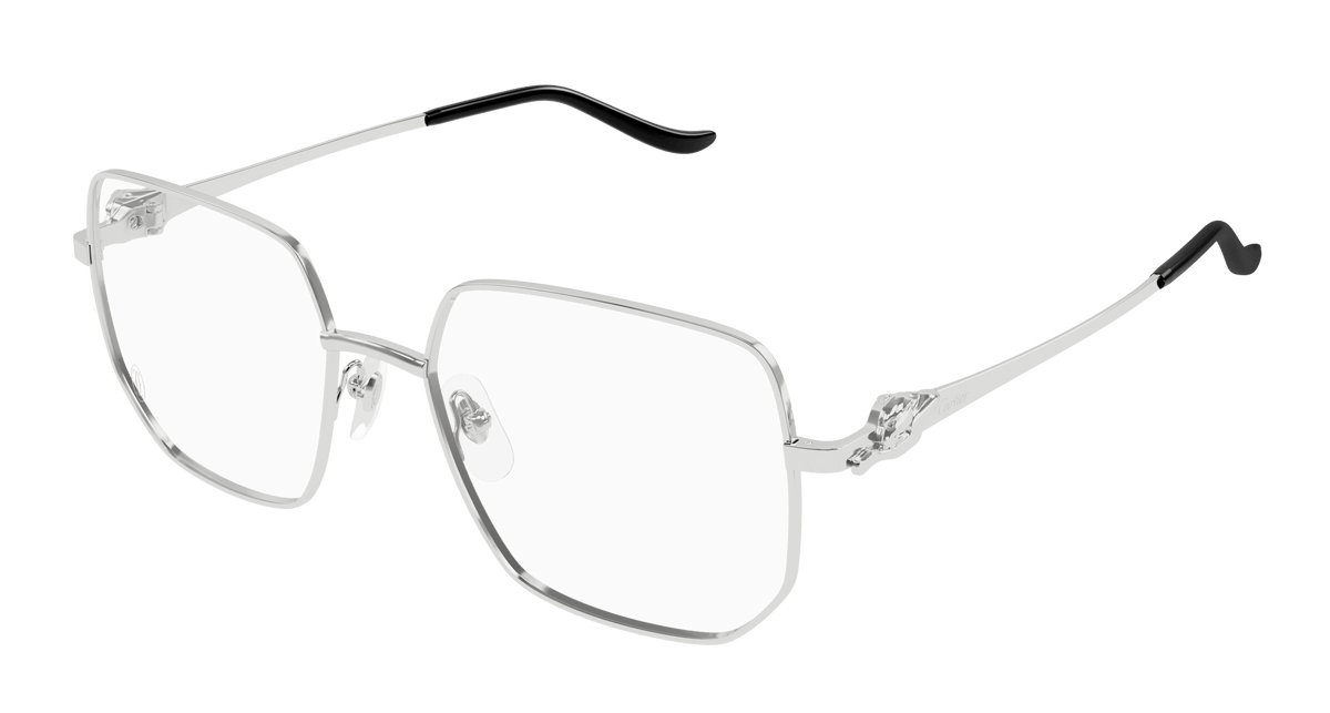 Cartier CT0568O Eyeglasses - Silver / Transparent (002)