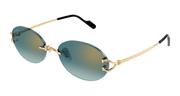 Cartier CT0551S Sunglasses - Gold / Green (007)