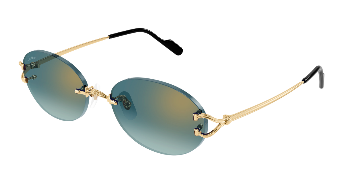 Cartier CT0551S Sunglasses - Gold / Green (007)