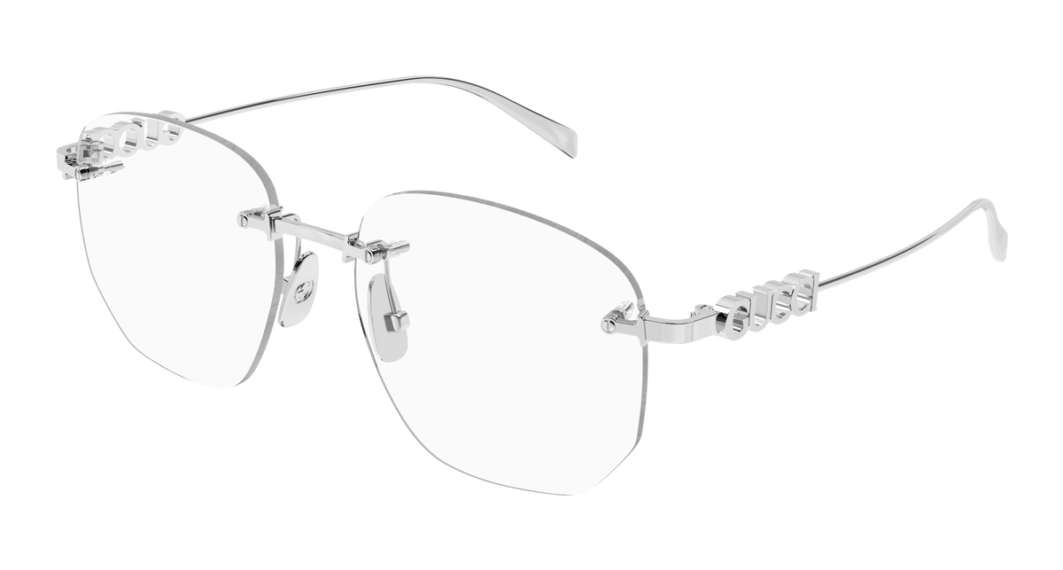 Gucci GG1806O Eyeglasses - Silver / Transparent (004)