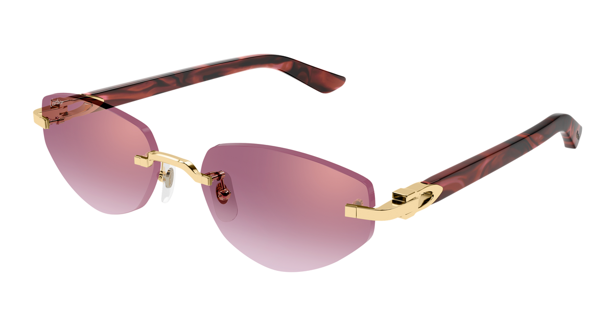 Cartier CT0580S Sunglasses - Gold / Red (002)