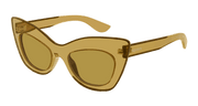Alexander McQueen AM0516S Sunglasses - Yellow / Brown (002)