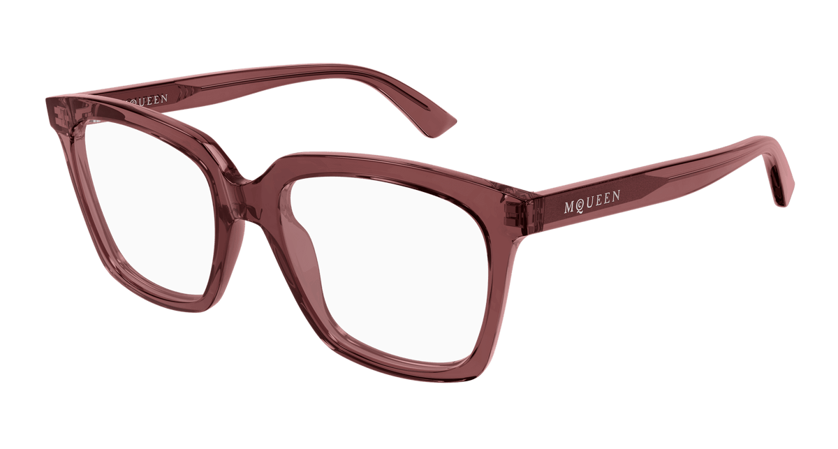 Alexander McQueen AM0513O Eyeglasses - Violet / Transparent (004)