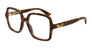 Alexander McQueen AM0538O Eyeglasses - Havana / Transparent (002)