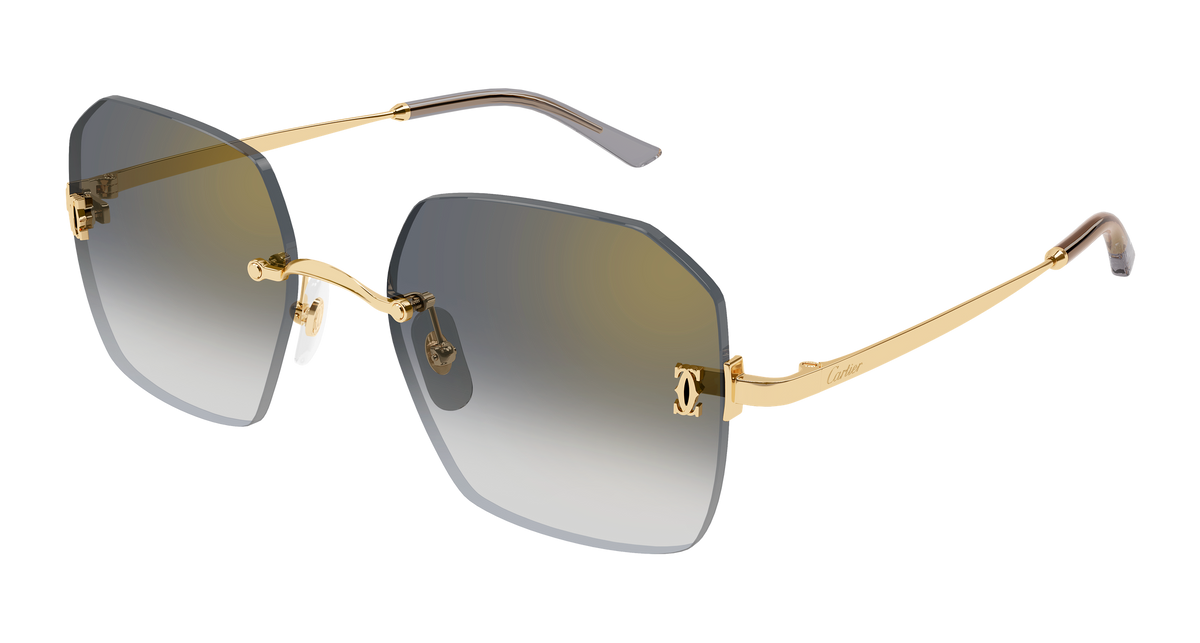 Cartier CT0591S Sunglasses - Gold / Grey (001)