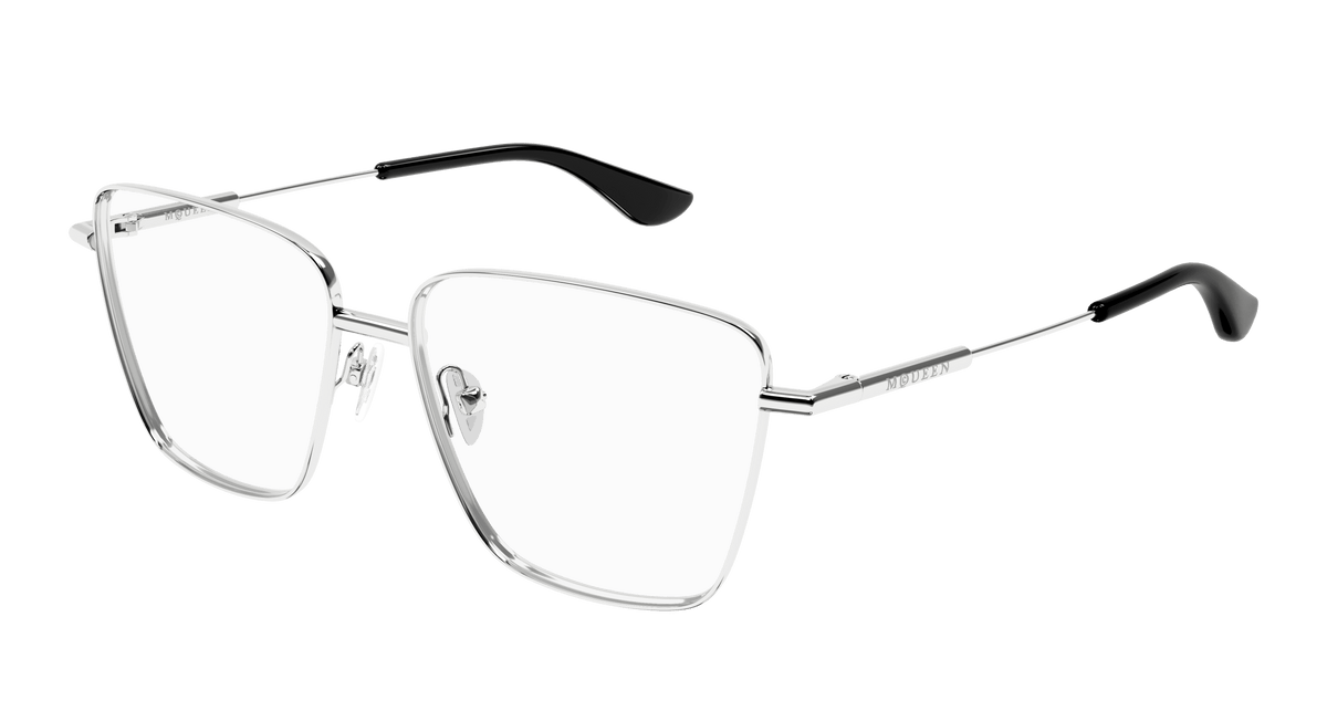 Alexander McQueen AM0503O Eyeglasses - Silver / Transparent (001)