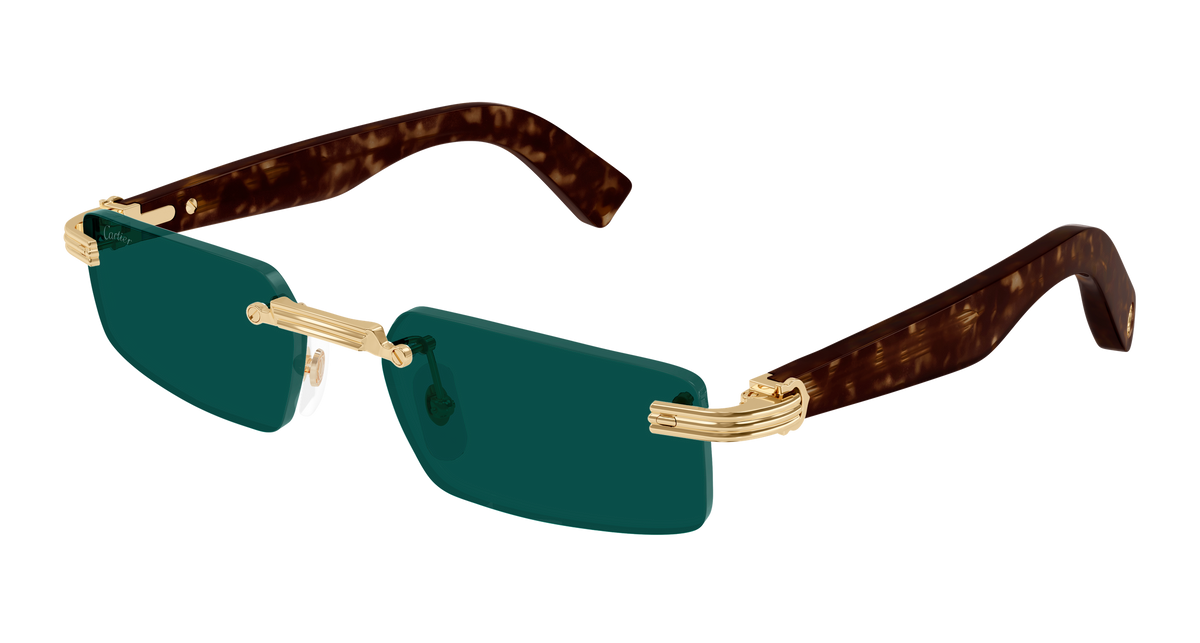 Cartier CT0537S Sunglasses - Gold / Green (002)