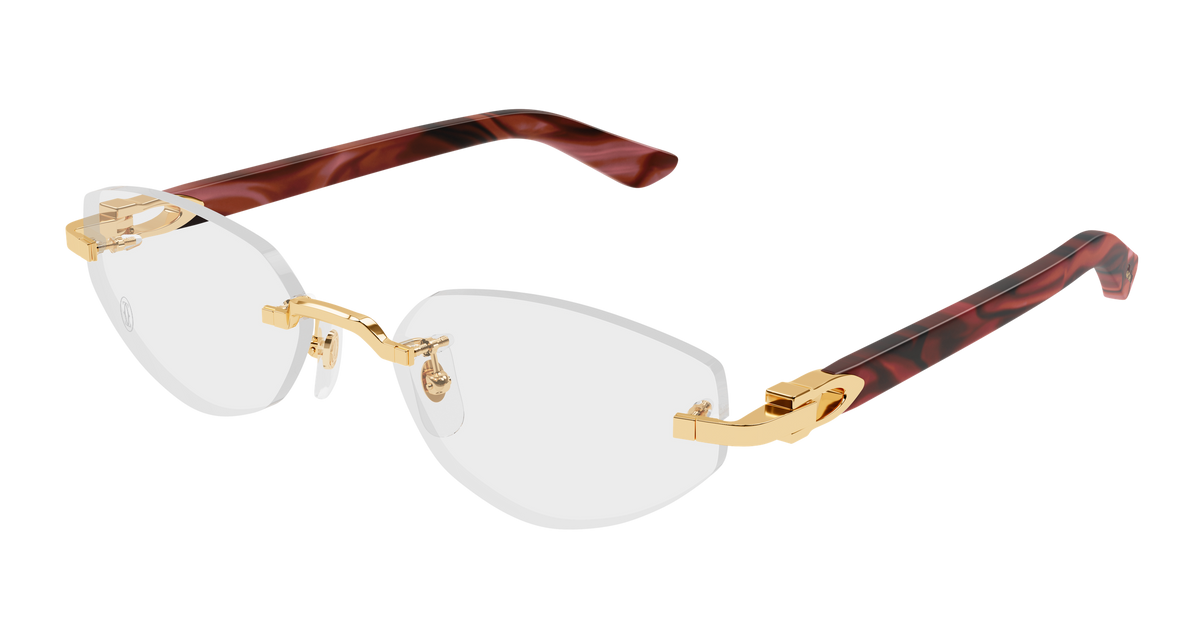 Cartier CT0609O Eyeglasses - Gold / Transparent (002)