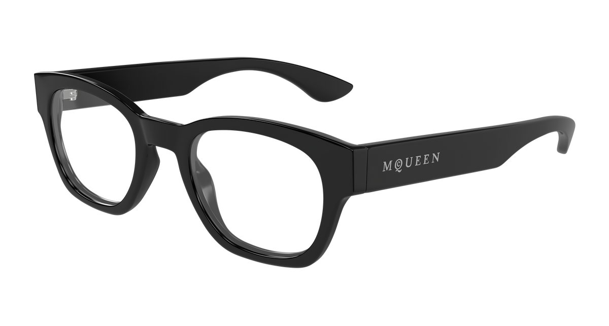 Alexander McQueen AM0530O Eyeglasses - Black / Transparent (005)