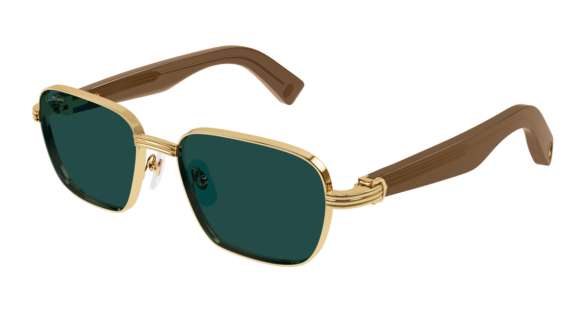 Cartier CT0538S Sunglasses - Gold / Green (007)