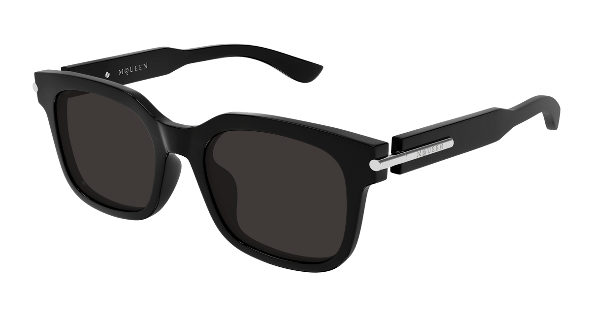 Alexander McQueen AM0496SA Sunglasses - Black / Grey (001)
