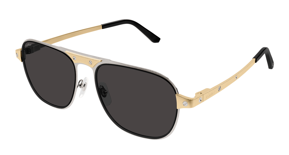Cartier CT0532S Sunglasses - Silver / Grey (001)