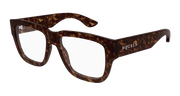 Alexander McQueen AM0510O Eyeglasses - Havana / Transparent (002)