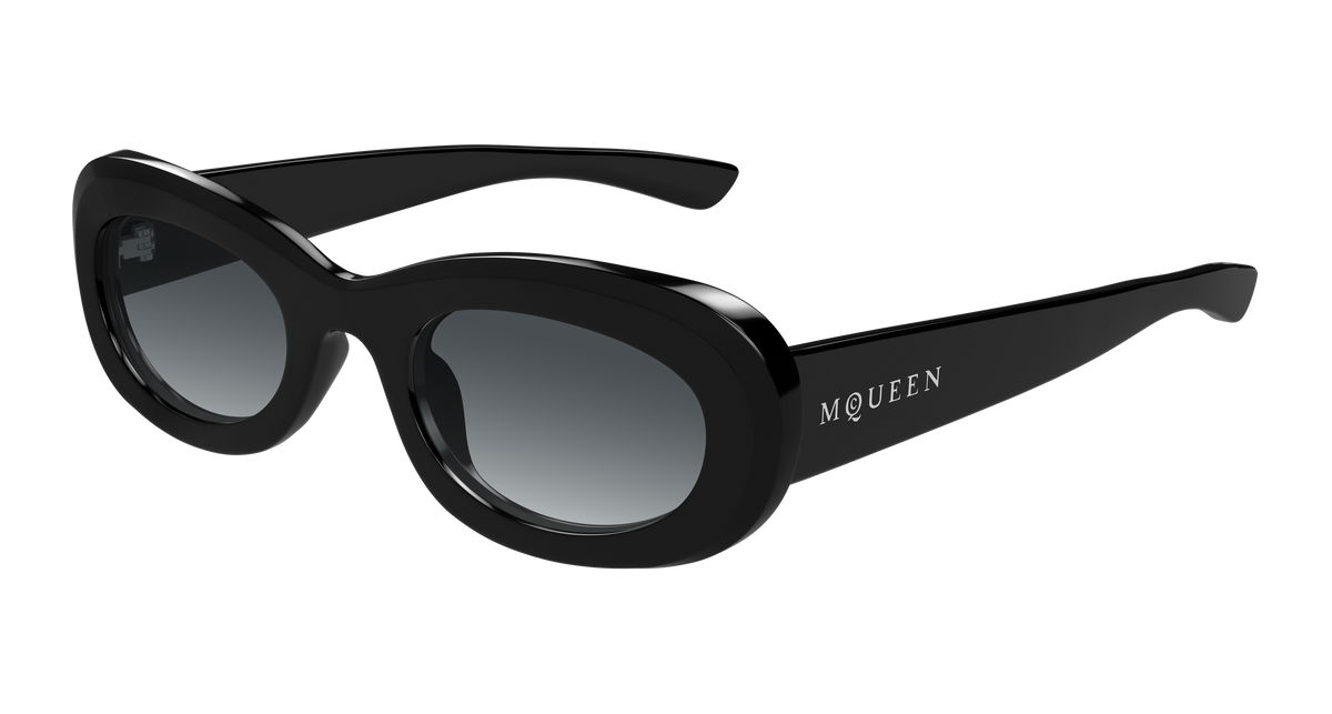 Alexander McQueen AM0527SA Sunglasses - Black / Grey (001)