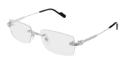 Cartier CT0578O Eyeglasses - Silver / Transparent (002)