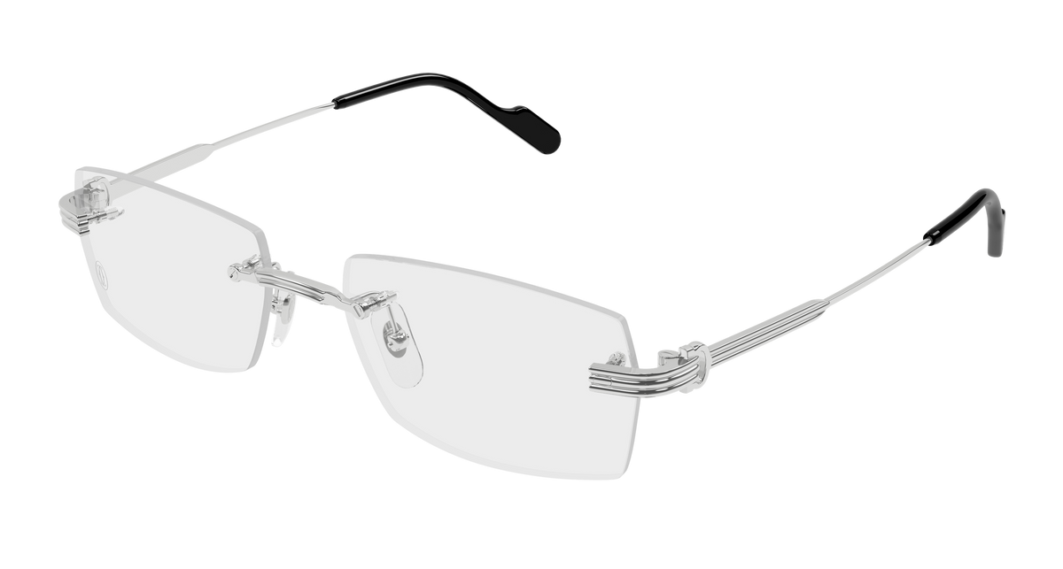 Cartier CT0578O Eyeglasses - Silver / Transparent (002)