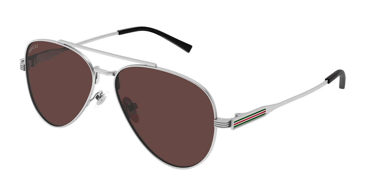 Gucci GG1874S Sunglasses - Gunmetal / Brown (003)