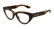 Alexander McQueen AM0529O Eyeglasses - Havana / Transparent (002)