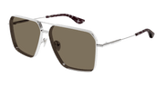 Alexander McQueen AM0500S Sunglasses - Silver / Brown (002)