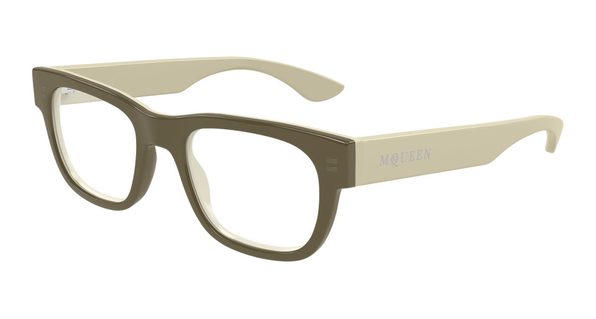 Alexander McQueen AM0531O Eyeglasses - Brown / Transparent (004)