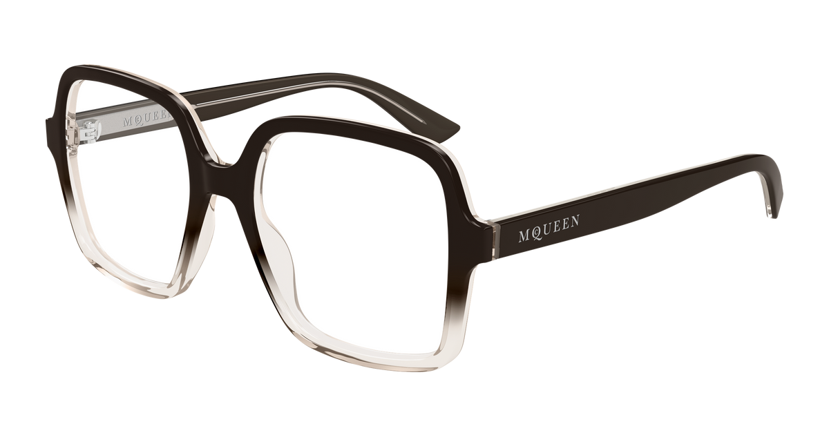 Alexander McQueen AM0538O Eyeglasses - Brown / Transparent (006)