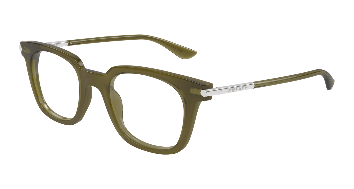 Alexander McQueen AM0521O Eyeglasses - Green / Transparent (004)