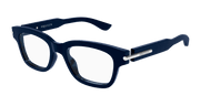 Alexander McQueen AM0497O Eyeglasses - Blue / Transparent (008)