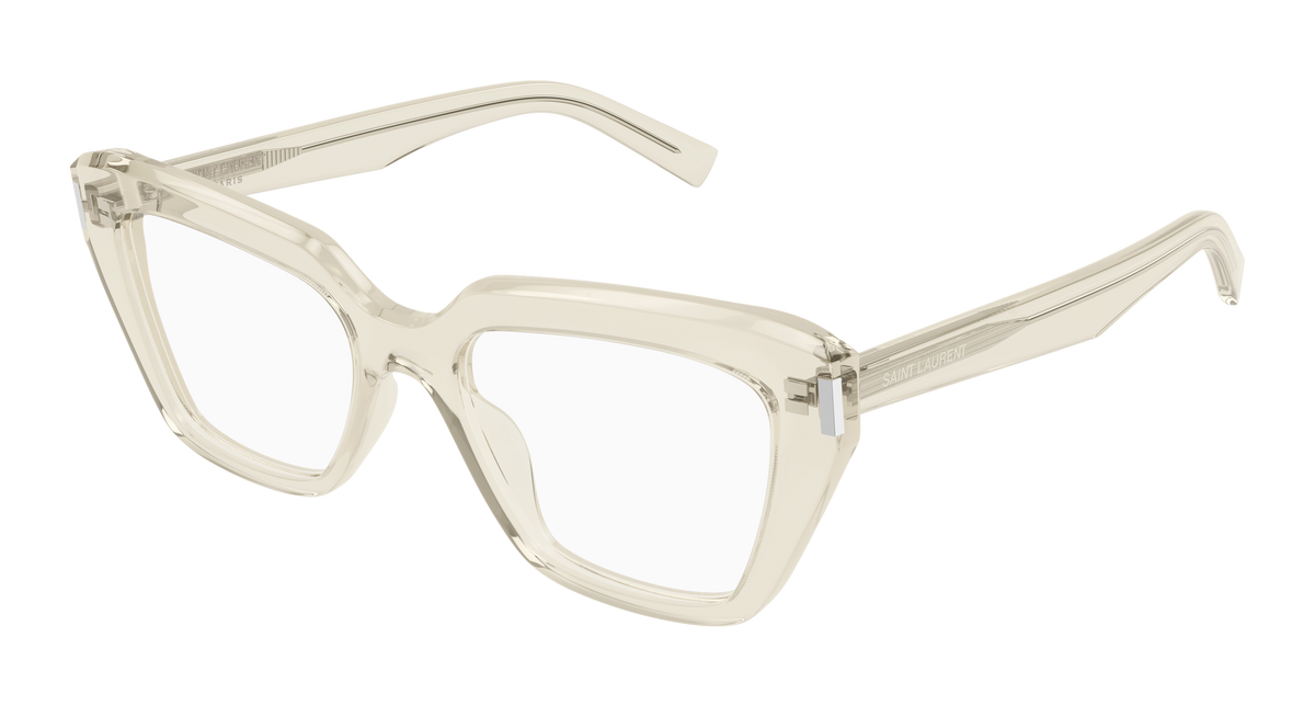 Saint Laurent SL 829 Eyeglasses - Yellow / Transparent (004)