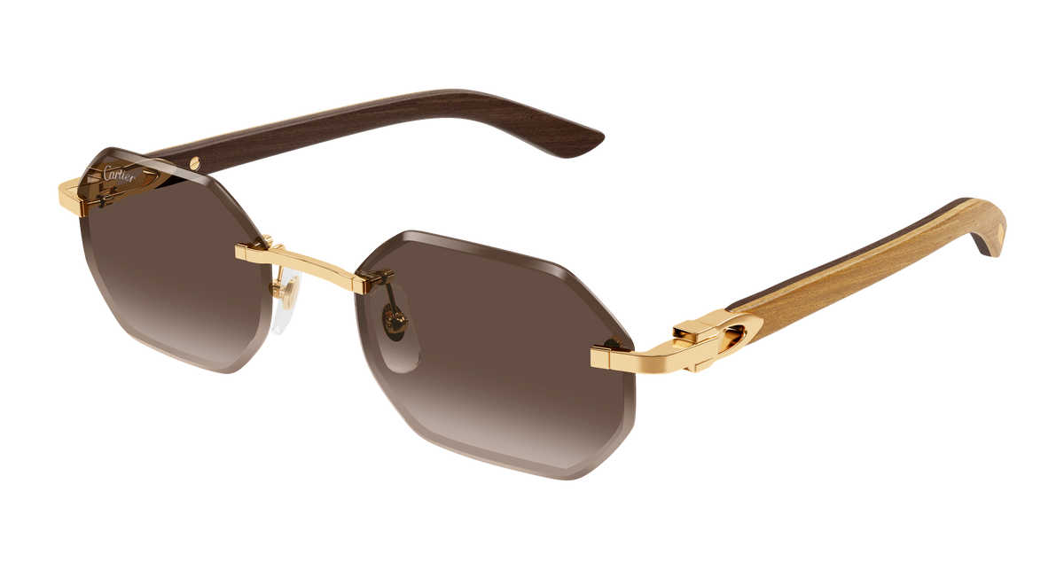 Cartier CT0439S Sunglasses - Gold / Brown (006)