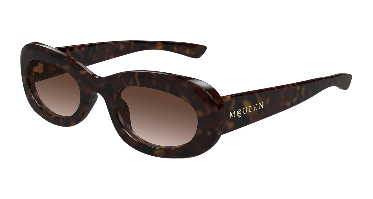 Alexander McQueen AM0527S Sunglasses - Havana / Brown (002)