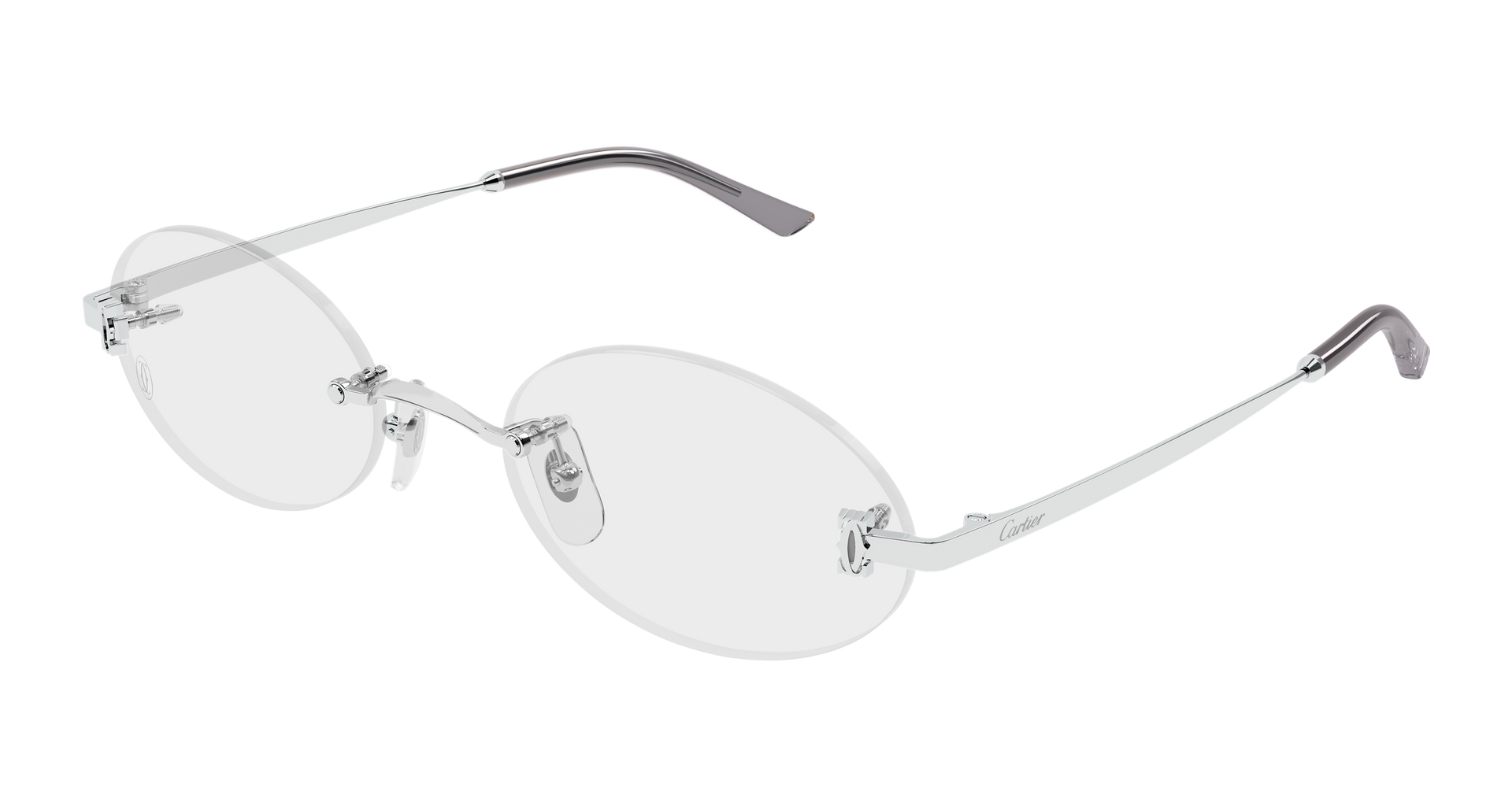 Cartier CT0594O Eyeglasses - Silver / Transparent (002)