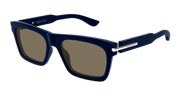 Alexander McQueen AM0495S Sunglasses - Blue / Brown (004)