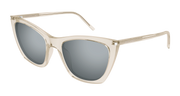 Saint Laurent SL 214 KATE THIN Sunglasses - Beige / Silver (004)