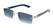 Cartier CT0582S Sunglasses - Silver / Blue (004)